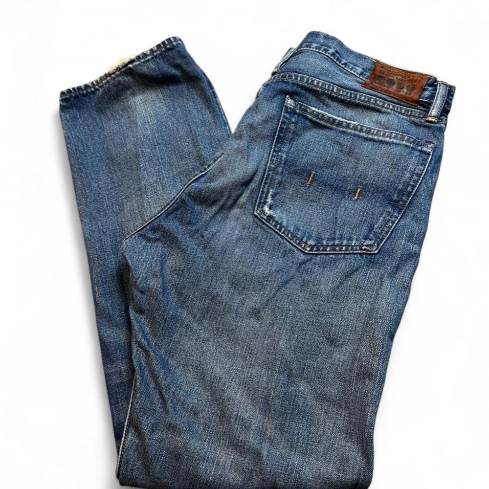 Polo Ralph Lauren classic fit straight leg denim blue jeans size 36x32 READ
